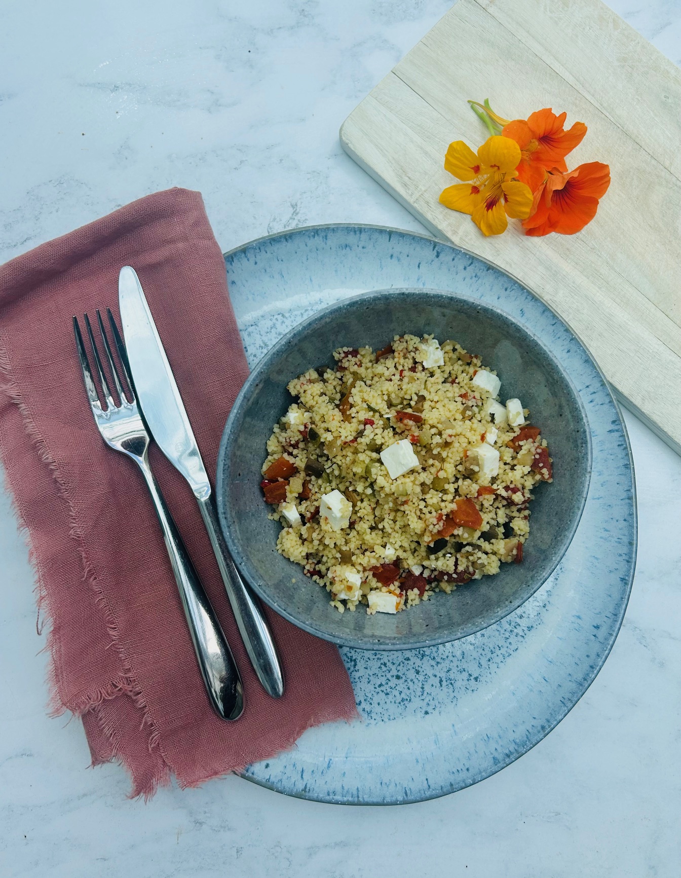 Roasted Vegetable, Feta & Couscous Salad (Meal Prep for Easy Lunches)